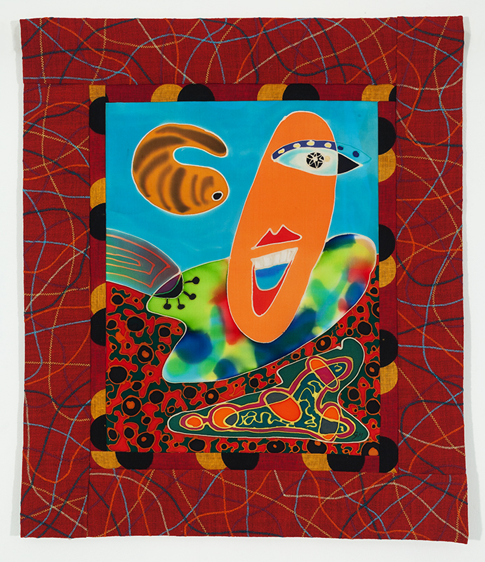 Silk Painting Tapestry by Graziella Malagoni