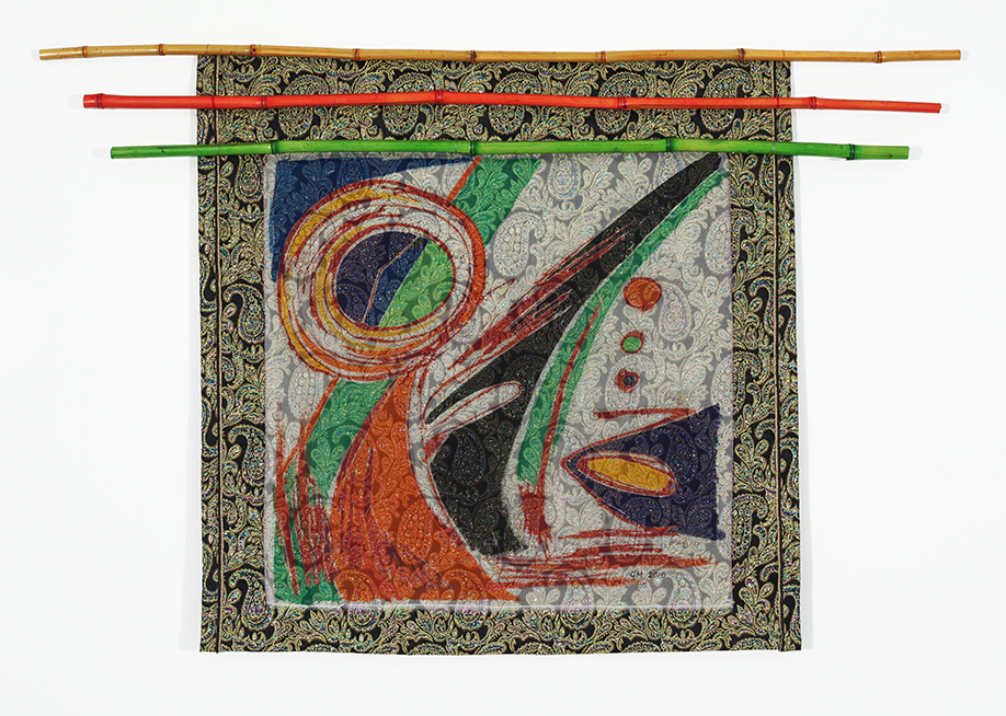 Silk Painting Tapestry by Graziella Malagoni