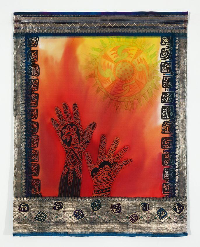 Silk Painting Tapestry by Graziella Malagoni
