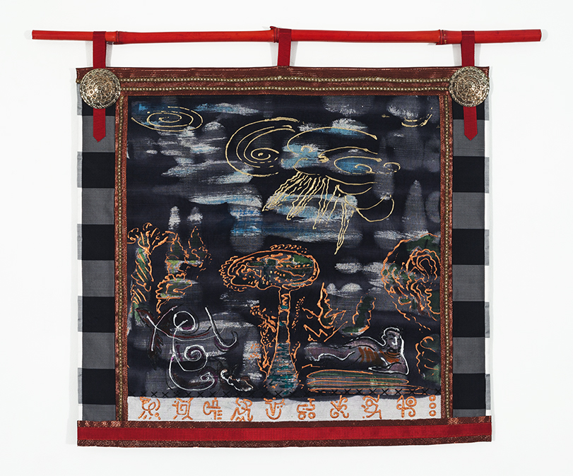 Silk Painting Tapestry by Graziella Malagoni