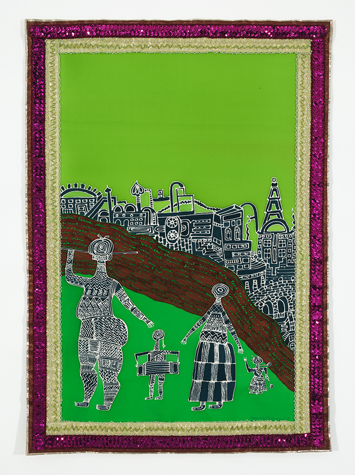 Silk Painting Tapestry by Graziella Malagoni